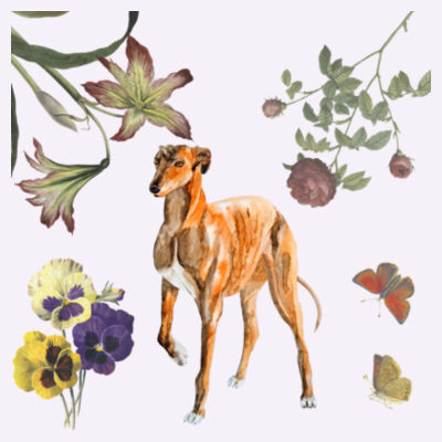 Floral greyhound T Design