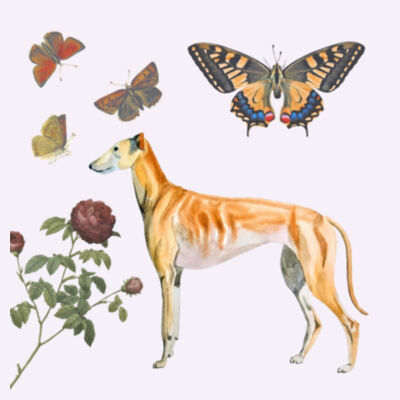 Floral hound profile  Design