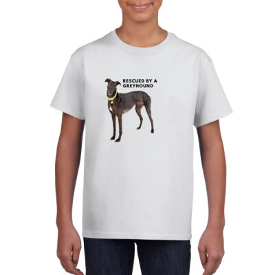 Rescued by a greyhound - black kids T  Thumbnail