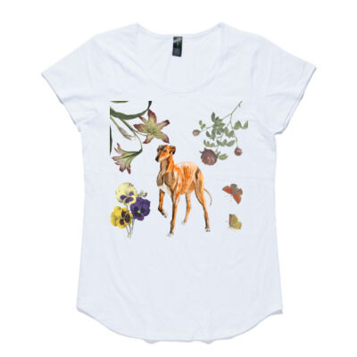 Floral greyhound T Thumbnail