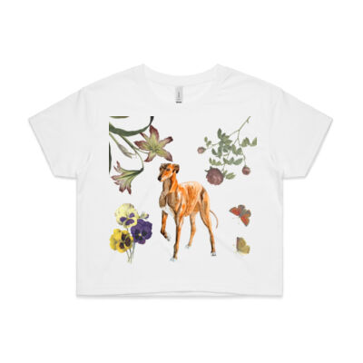 Floral greyhound T Thumbnail