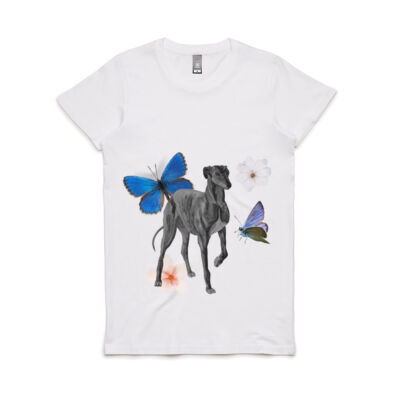 Black floral hound  Thumbnail