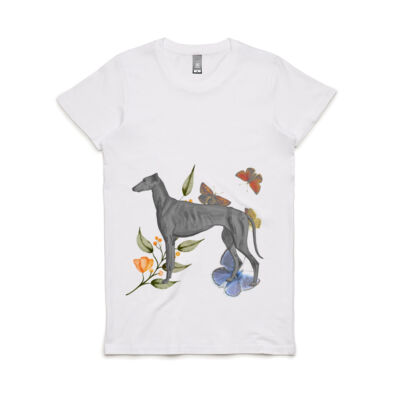 Black floral hound  Thumbnail