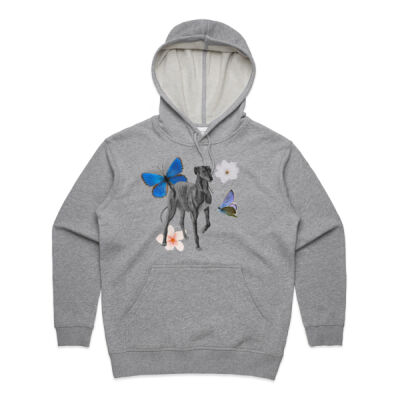 Long sleeve black floral hound Thumbnail